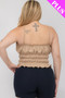 Plus Size Tiered Shirred Body Crop Top​​