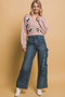 Mid Cropped Flower Cardigan​​