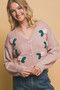 Mid Cropped Flower Cardigan​​