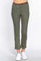 Cotton-Span Twill Belted Long Pants