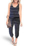 Sleeveless Drawstring Square Neck Fit Jumpsuit