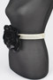Oversized Flower Pearl Elastic Belt