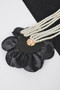 Oversized Flower Pearl Elastic Belt