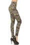 Floral Printed High Waisted Leggings With An Elastic Waist​