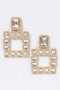 Multi Square Gemstone Earrings