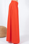 Large Hem Wide Leg Pleated Solid Pants​​