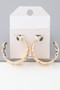 Curb Braid Chain Hoop Earrings