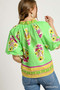 Boho-Chic Floral Print Blouse​