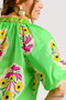 Boho-Chic Floral Print Blouse​
