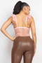 Sweetheart Cut-Out Cami Ruffled Bodysuit
