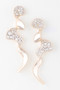 Jeweled Wave Drop Earrings
