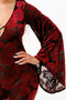 Velvet Flocking Jumpsuit/Bell Sleeve