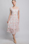 Short Sleeve Floral Maxi Dress​
