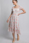 Short Sleeve Floral Maxi Dress​