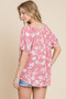 Floral T/R Span Babydoll Top
