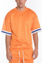 Mesh Sleeve Tape Athletic Tshirt