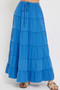 Cotton Gauze Tiered Maxi Skirt​​
