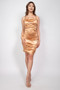 Ruched Mini Bodycon Halter Dress