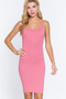 Round Neck Cami Rib Sweater Dress​