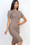 Ribbed Bodycon Midi Dress​​​​