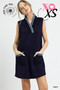 Luxeknit Sleeveless Ruffle Trim Pocket Dress​​