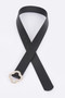 Faux Leather Metal Buckle Belt