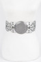 Faux Leather Multi Eyelet Round Western Belt