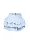 Plus Size Solid Ruffled Shorts​