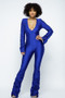 Yoga Shoulder Padded Ruched Stacked Jumpsuit​