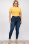 Plus Size Ribbed Short Sleeve Bodysuit