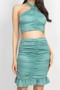 Halter Neck Crop Top & Skirts Set​