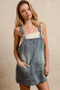 BiBi Washed Adjustable Strap Denim Overall Dress