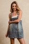 BiBi Washed Adjustable Strap Denim Overall Dress