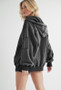 Aemi+Co Exposed Seam Zip Up Drawstring Hooded Jacket