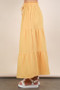 VERY J Elastic Waist Tiered Maxi Skirt