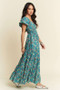 Davi & Dani Lightweight Sweetheart Neck Textured Tiered Maxi Dress