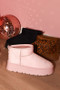 WILD DIVA Leopard Suede Round Toe Platform Booties