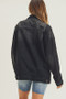 RISEN Full Size Distressed Long Sleeve Denim Jacket