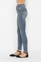 Judy Blue Full Size Tummy Control Vintage Wash Hem Destroy Skinny Jeans