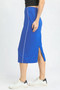 Umgee Midi Pencil Skirt with Contrast Piping Detail