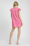 Umgee Contrast Trim Cap Sleeve Mini Dress