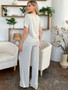 Double Take Full Size Round Neck Short Sleeve T-Shirt and Wide Leg Pants Set