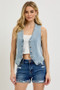RISEN V-Neck Button Down Vest