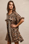 BiBi Leopard Prints Mix and Match Short Sleeves Dress