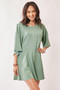 Davi & Dani Solid Draped Sleeve Ties Back Skort Romper