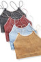 Zenana Washed Ribbed Seamless Double Strap Brami