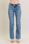 Judy Blue Full Size Mid Rise Wash Destroy Hem Bootcut Jeans Plus Size