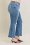 Judy Blue Full Size Mid Rise Wash Destroy Hem Bootcut Jeans Plus Size