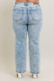 Judy Blue Full Size Hw Mineral Wash Destroy 90's Straight Jeans Plus Size