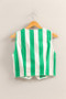 HYFVE Woven Striped V-Neck Button Down Vest